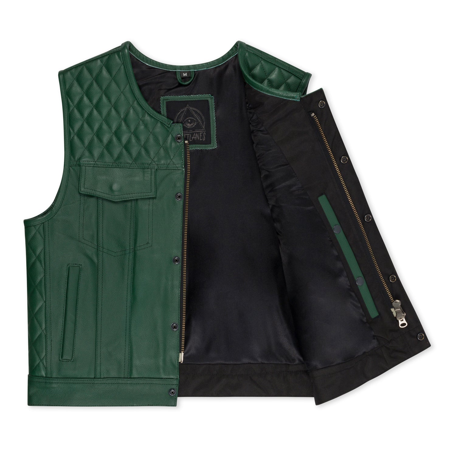 Green leather clearance vest